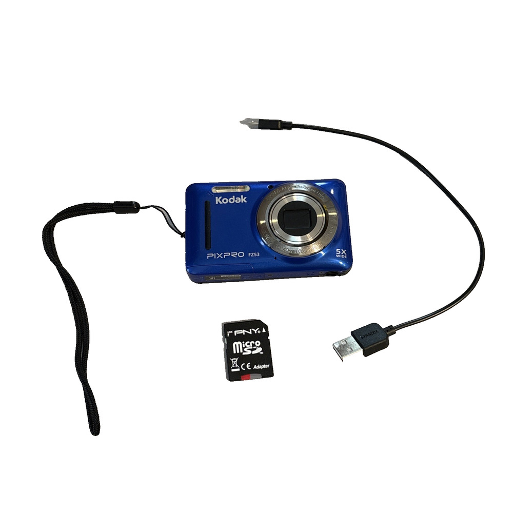 Kodak PIXPRO FZ53 5X Digital Camera 16.0MP W/ Battery, Charger, & Memory Card
